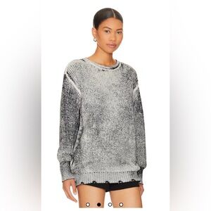 Women's Black and Gray Sweater